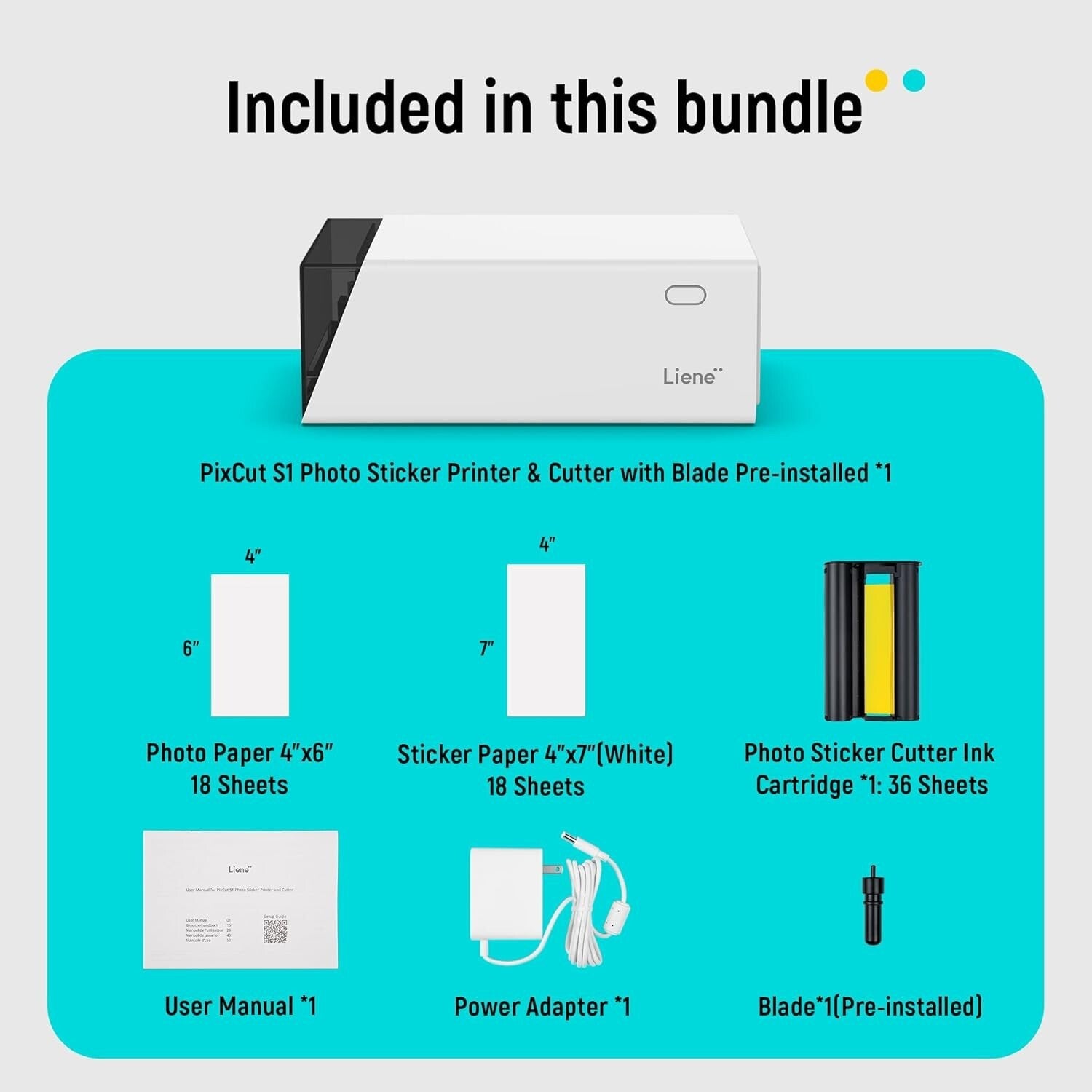 Versatile PixCut S1 Sticker Printer - 300 DPI Vibrant Prints & Accurate Cutting