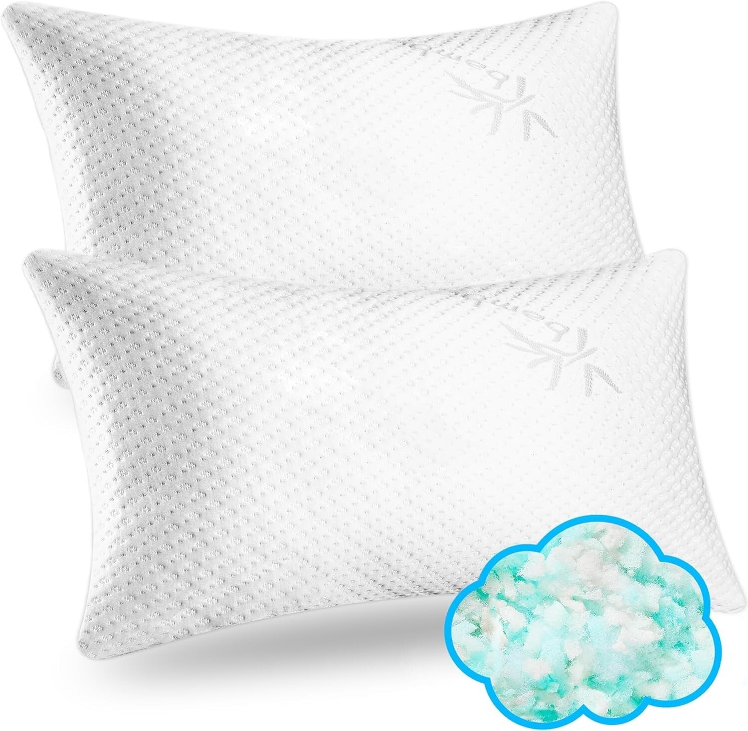 2-Pack Premium King Pillows with Cooling Cover - Ideal for All Sleep Positions