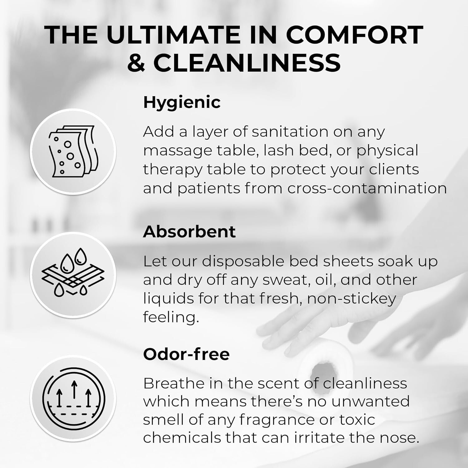 Moisture-Resistant Disposable Table Covers - 60 Sheets for Beauty Professionals