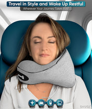 Load image into Gallery viewer, Reversible Airplane Neck Pillow for Comfortable Travel – Includes Carry Clip