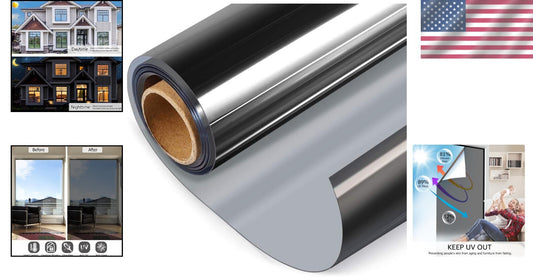 Elegant One Way Window Film - Sun Blocking and Energy Saving 29.5 x 157.5 Inch