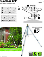 Load image into Gallery viewer, Metal Pulsating Sprinkler with 48'' Adjustable Tripod - QuickConnect Garden Tool