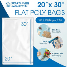 Load image into Gallery viewer, 100 Count 20"x30" Heavy-Duty Clear Plastic Bags for Versatile Packaging