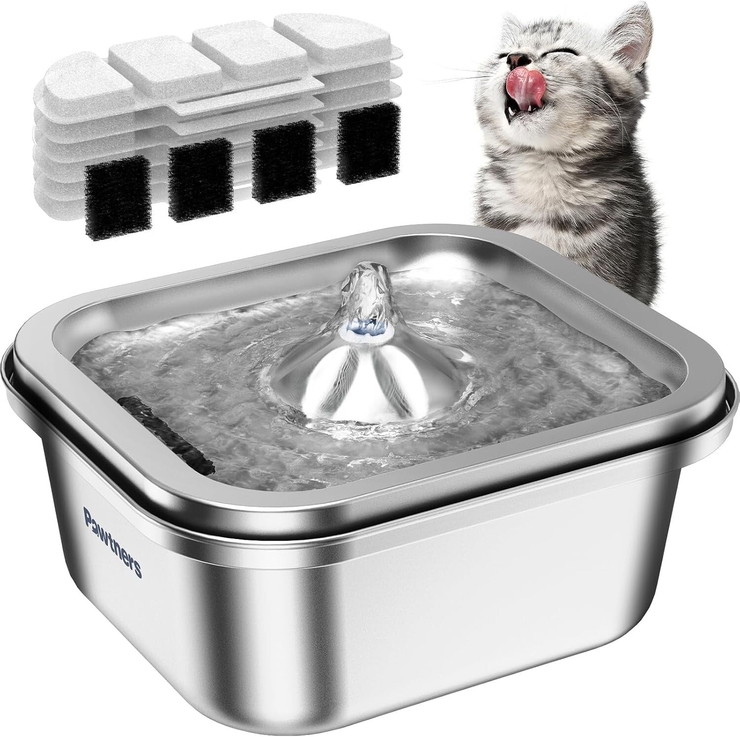 Dishwasher Safe Cat Water Fountain with Quadruple Filtration - 4L Capacity