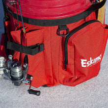 Load image into Gallery viewer, Durable Ice Fishing Bucket Caddy in Black/Red for Ultimate Gear Organization