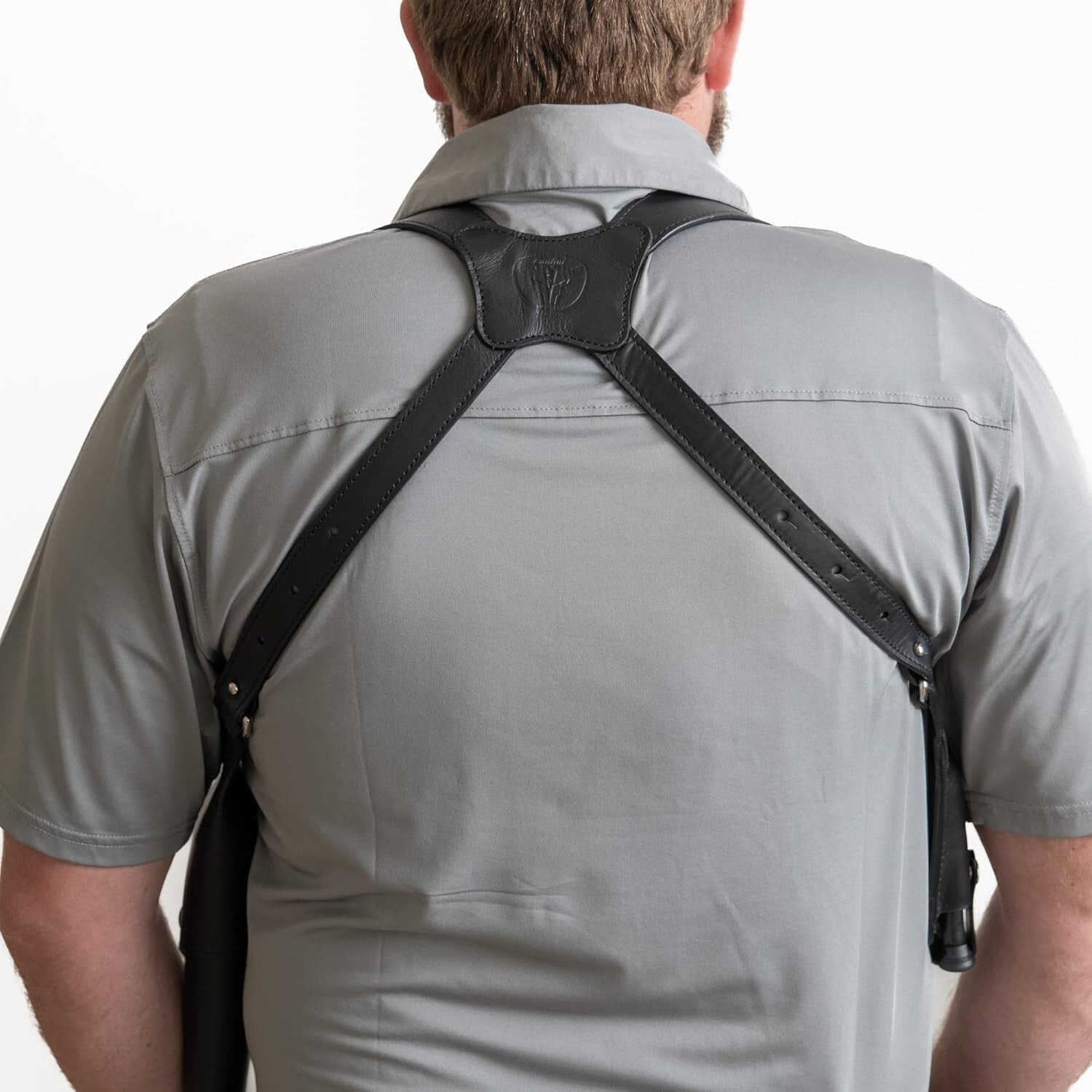 Dual Magazine Pouch Leather Shoulder Holster - Perfect for Concealed Carry