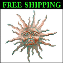 Load image into Gallery viewer, Lightweight 30-Inch Decorative Metal Sun - Easy Install for Indoor &amp; Outdoor Use