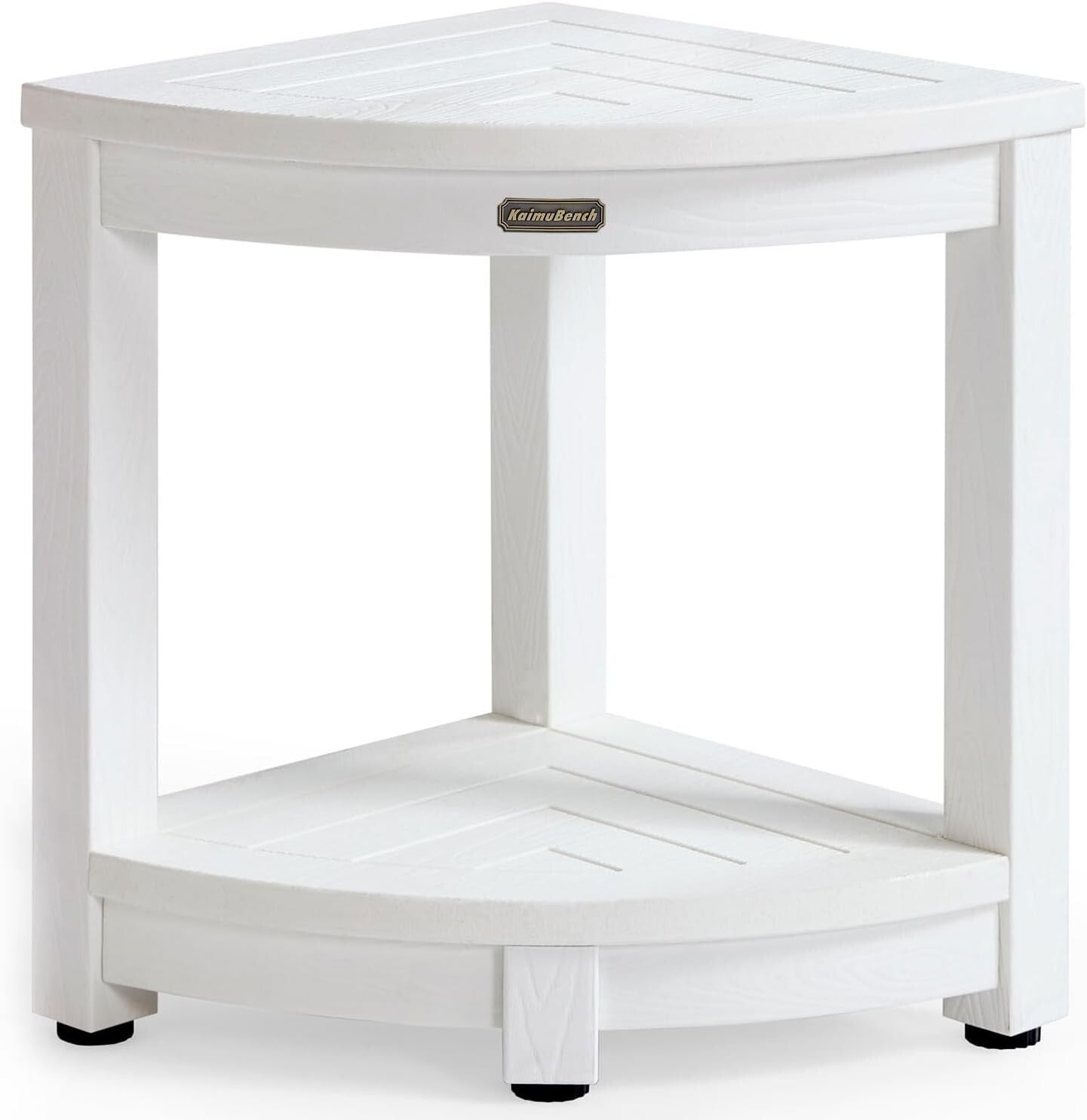 Durable Plastic Corner Shower Chair with Storage Shelf for Easy Shaving