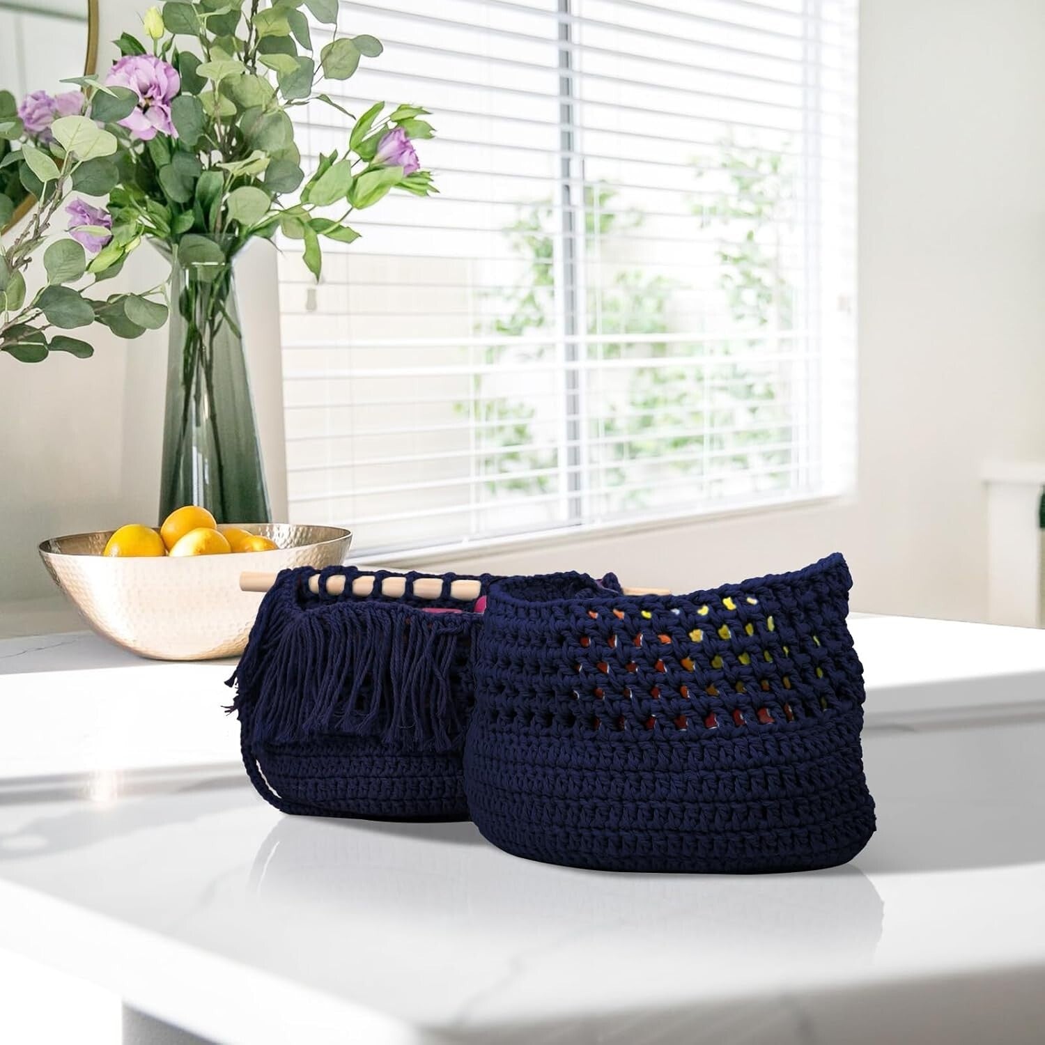 Durable 4mm Navy Macrame Craft Cord - 547yds for Wall Hangings and More