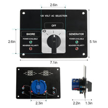 Load image into Gallery viewer, Compact Rotary Selector Switch - 120V 30A with Reverse Polarity Indicator