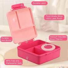 Load image into Gallery viewer, Insulated 54oz Bento Lunch Box and Soup Jar for Kids - Convenient &amp; Practical