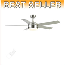 Load image into Gallery viewer, 52-Inch Adjustable Ceiling Fan LED Light, 3 Color Temperatures &amp; Remote Control