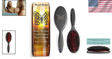 Load image into Gallery viewer, Handmade German Hair Brush: Oval with Wild Boar Bristles for Smooth, Shiny Hair