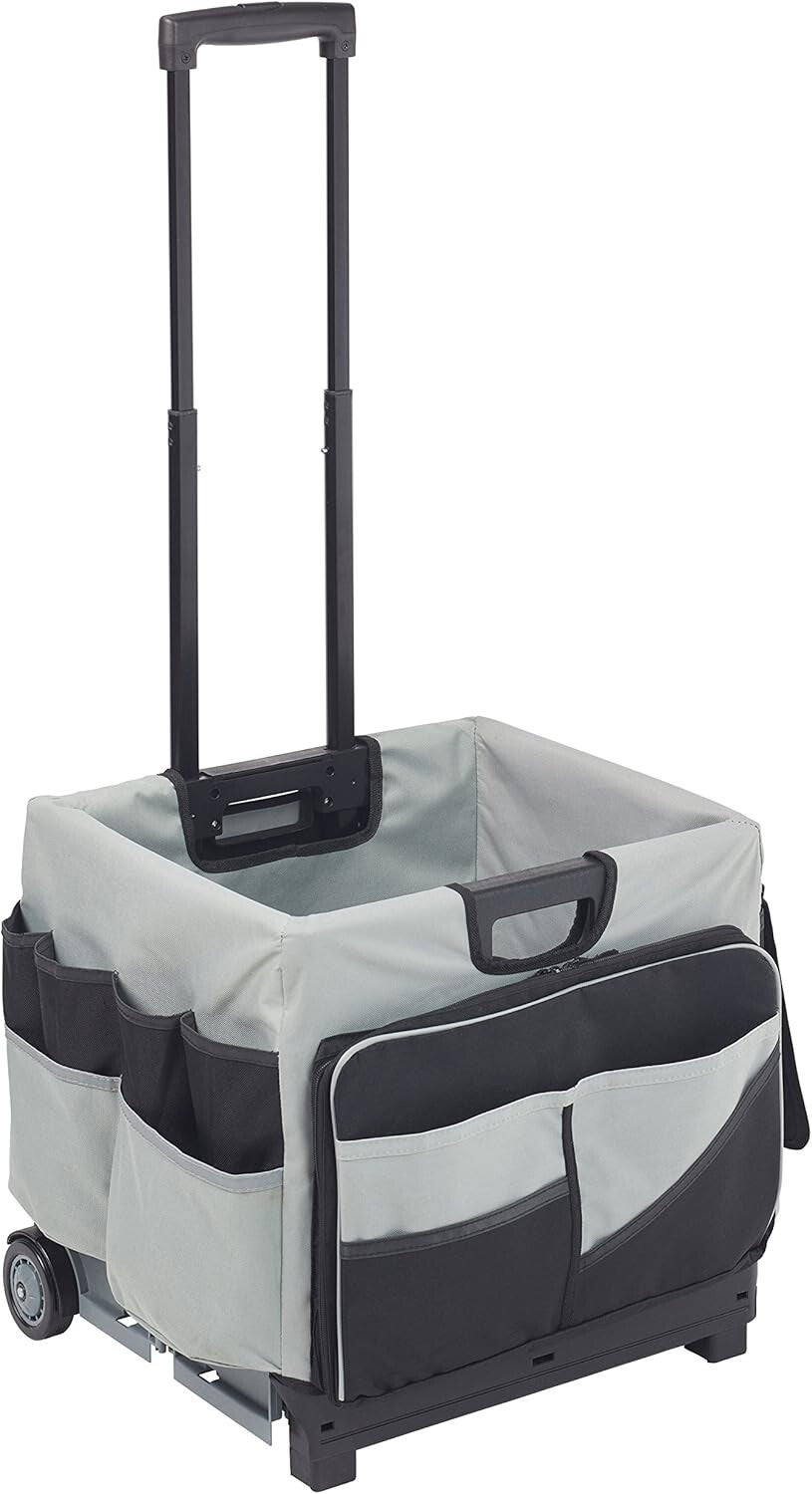 Versatile Rolling Cart with Removable Canvas Organizer for Effortless Mobility
