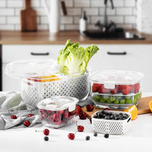 Load image into Gallery viewer, Durable Fruit and Vegetable Organizer Set - 3 Containers with Ventilation System
