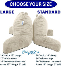 Load image into Gallery viewer, Large Back Rest Pillow with Pockets - Perfect for Reading &amp; Bedrest Relief