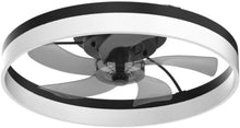 Load image into Gallery viewer, Smart Low Profile Ceiling Fan Light with Remote &amp; Dual Memory - Black Elegance