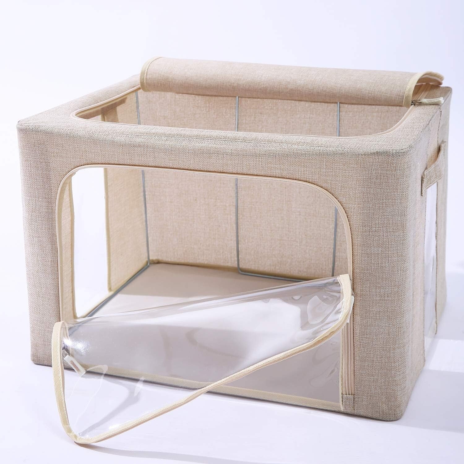 Elegant Linen Storage Bins - 3-Pack Foldable Organizers with 66L Capacity