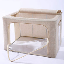 Load image into Gallery viewer, Elegant Linen Storage Bins - 3-Pack Foldable Organizers with 66L Capacity