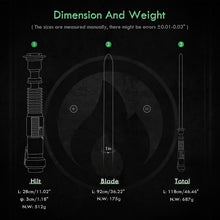 Load image into Gallery viewer, Aluminium Alloy RGBX Light Saber - Infinite Color Change &amp; Heavy Dueling Support