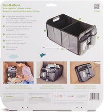 Load image into Gallery viewer, Premium Portable Car Organizer with Diaper Changing Station - Space-Saving Grey