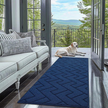 Load image into Gallery viewer, Geometric Patterned 2x6 ft Low Profile Doormat - Water Resistant &amp; Absorbent