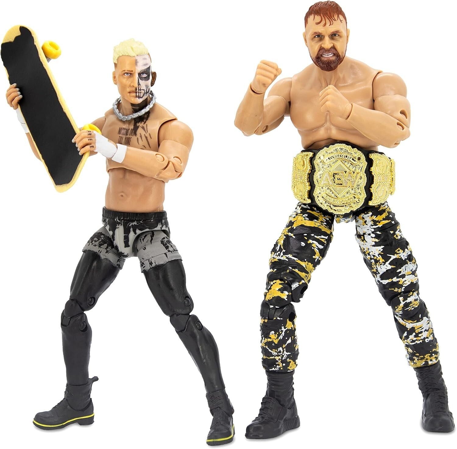 Collectible Darby Allin & Jon Moxley Action Figures with Championship Title Belt