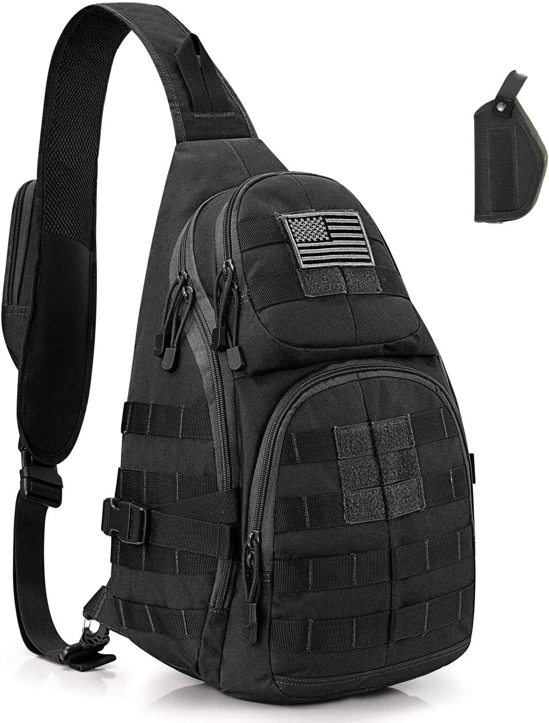 Large Capacity EDC Crossbody Backpack with Concealed Pocket and Adjustable Strap