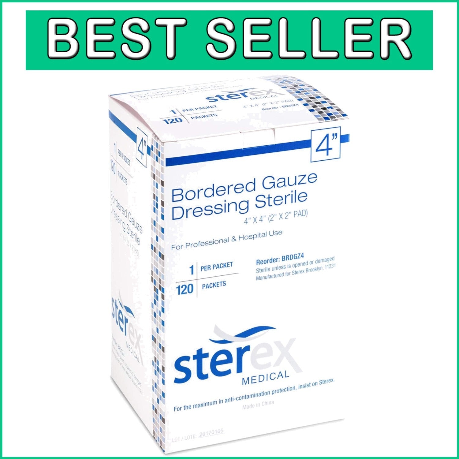 120 Count Sterile 4x4 Gauze Dressings – Optimal for Sensitive Skin and Wounds