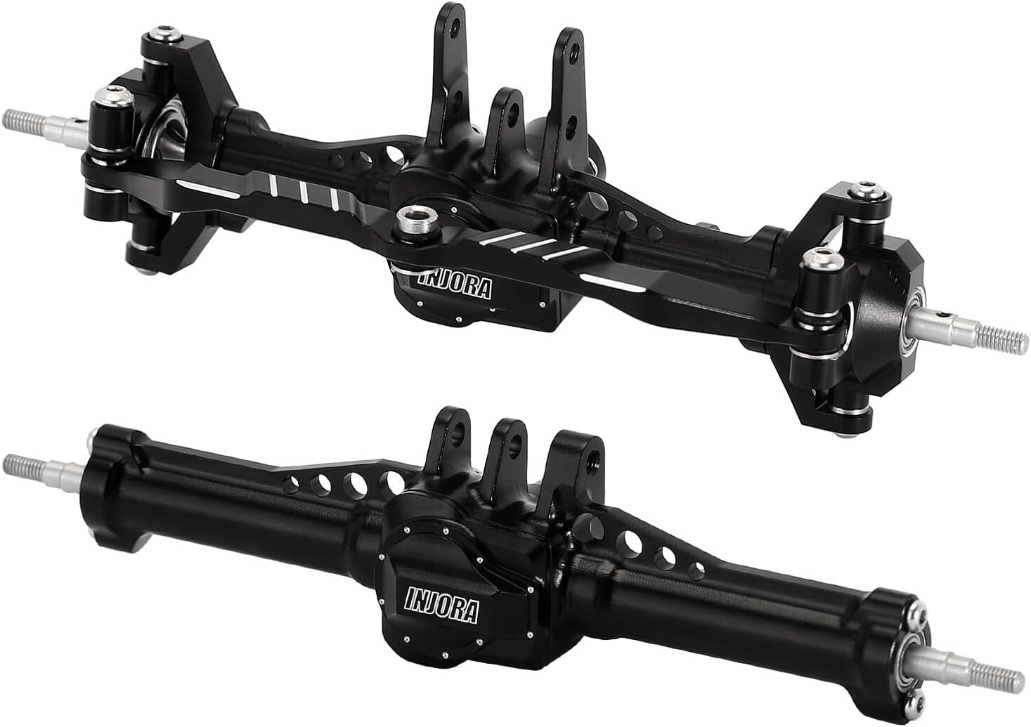 CNC Machined Aluminum Axles +4mm for 1/18 RC Crawler - Pre-assembled Upgrade