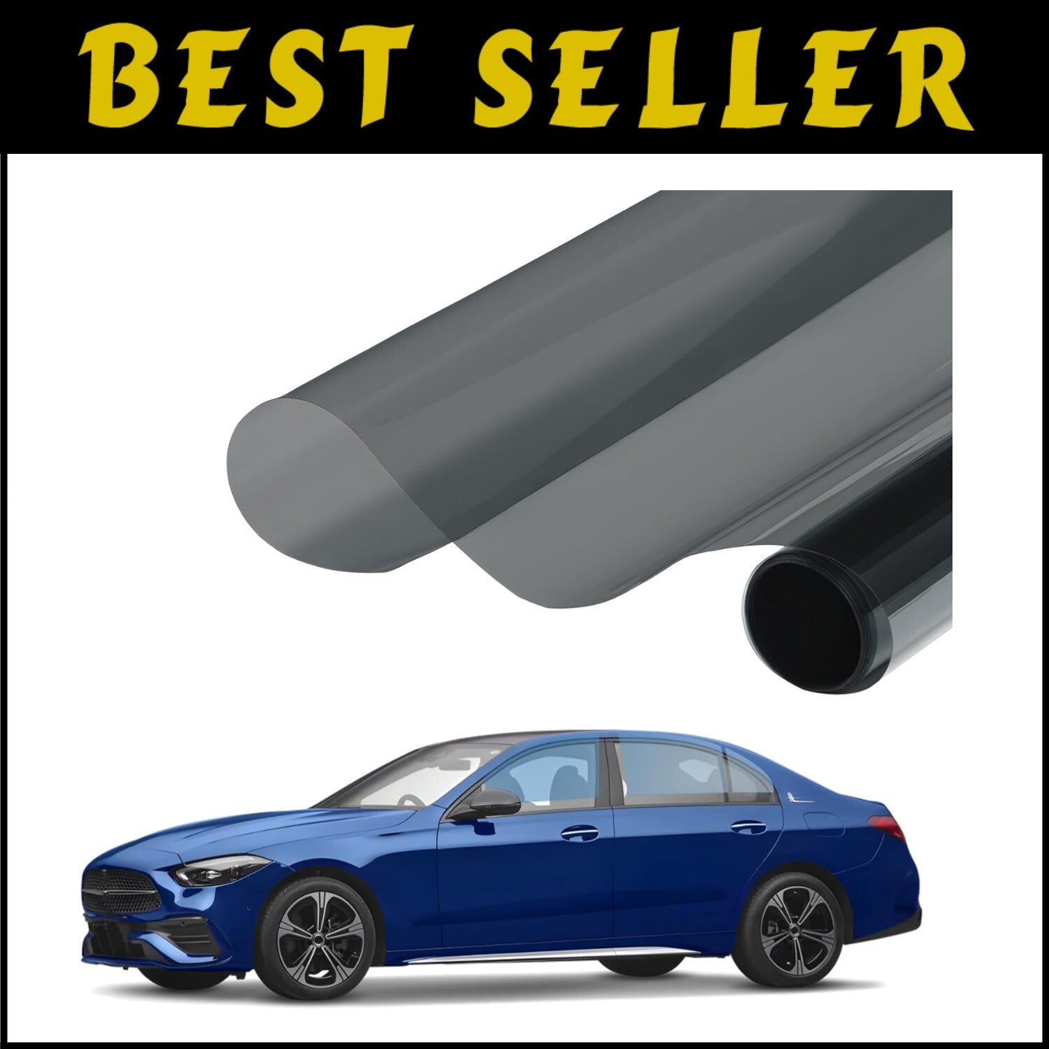 Advanced Nano Ceramic Window Tint - 5% VLT for Privacy & Heat Block, 36" x 100ft