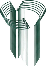 Load image into Gallery viewer, Dark Green 12 Pack Plant Stakes - Perfect Support for Roses, Peonies &amp; Vines