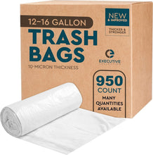 Load image into Gallery viewer, Reliable 12-16 Gallon Clear Garbage Bags, 950 Count - Smart and Strong Disposal
