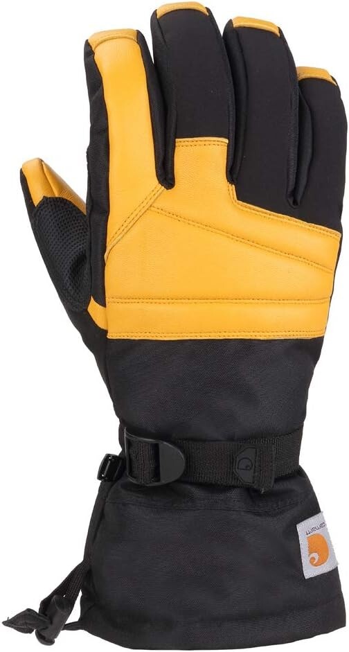 Men's Adjustable Winter Work Gloves - Heavy Duty Insulated, Water Resistant