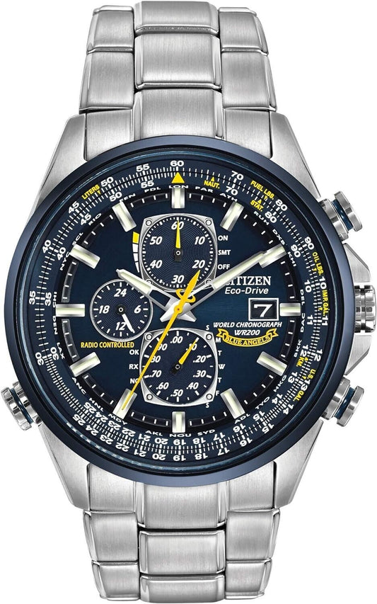 Men's Blue Angels Eco-Drive Sports Watch - Radio-Controlled Luxury Chronograph