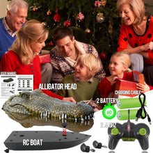 Load image into Gallery viewer, Prank Toy Alligator Head RC Boat with Rechargeable Battery - Great for Pools