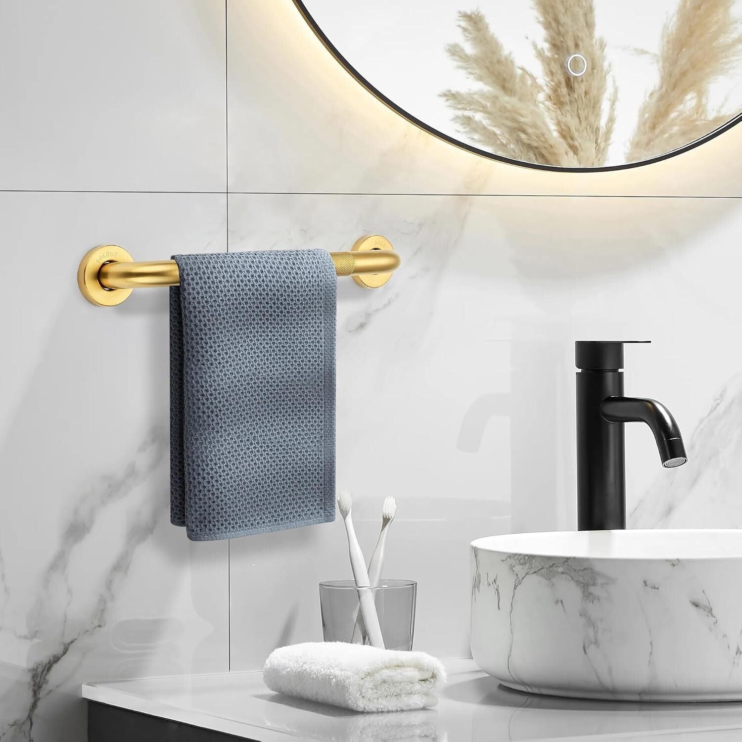 Durable 36-Inch Shower Grab Bars - Non-Slip Stainless Steel Supports for Elderly