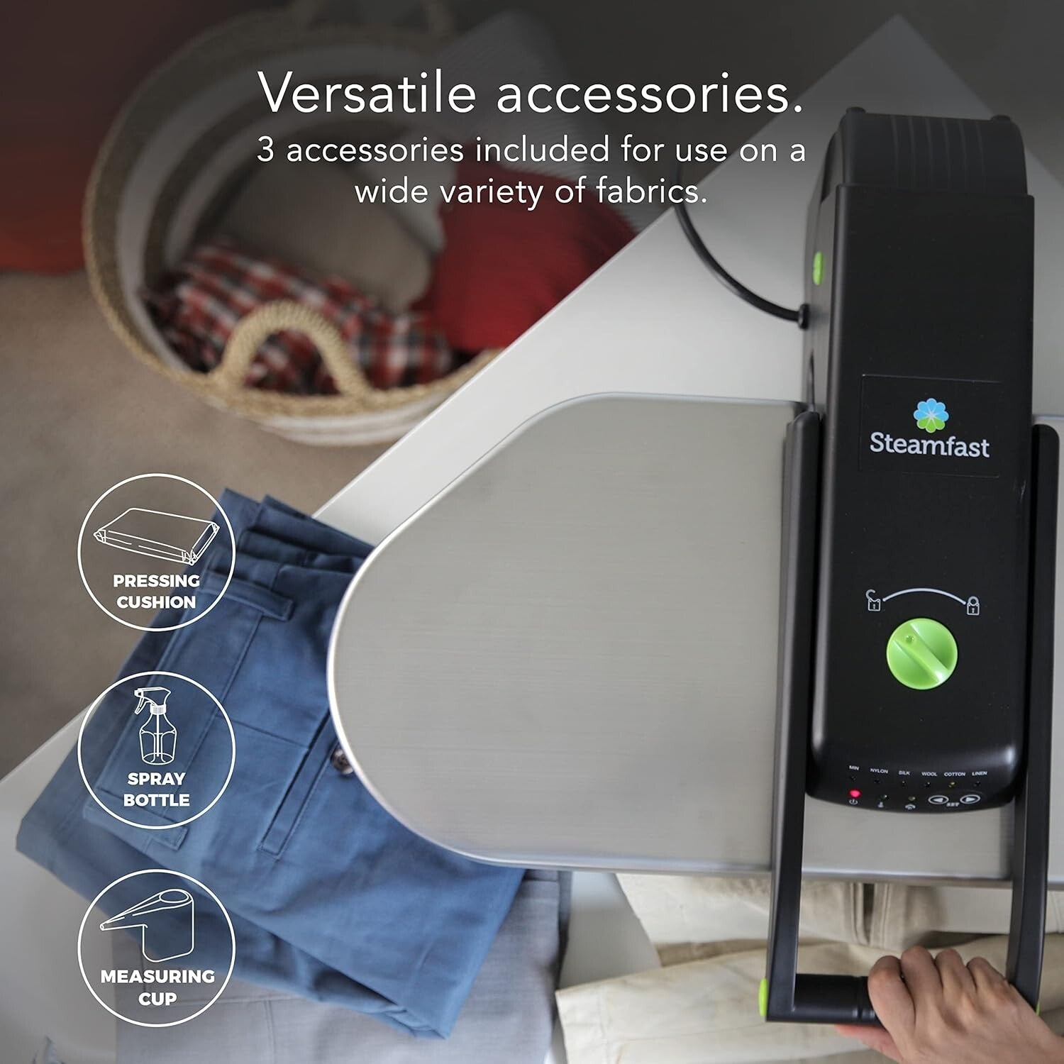 Professional Quality Digital Steam Press - 25x10.5 Inch Surface, Stainless/Black