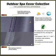 Load image into Gallery viewer, Customizable Dark Gray Hot Tub Cover - 600D Waterproof with Secure Lock Design