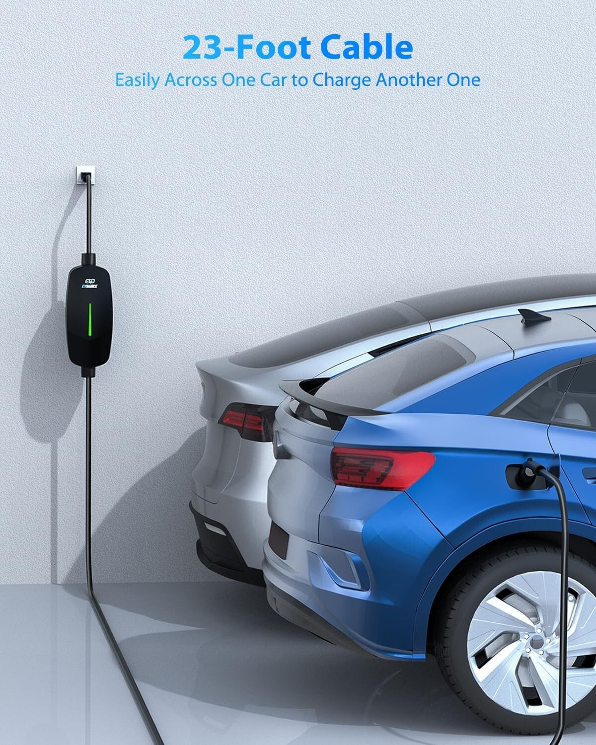 Lightweight 7lb Portable EV Charger for J1772 Vehicles - Fast Charging Solution