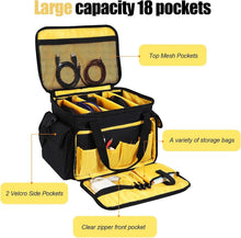 Load image into Gallery viewer, Padded DJ Equipment Bag with Trolley Strap &amp; Bright Interior for Easy Access