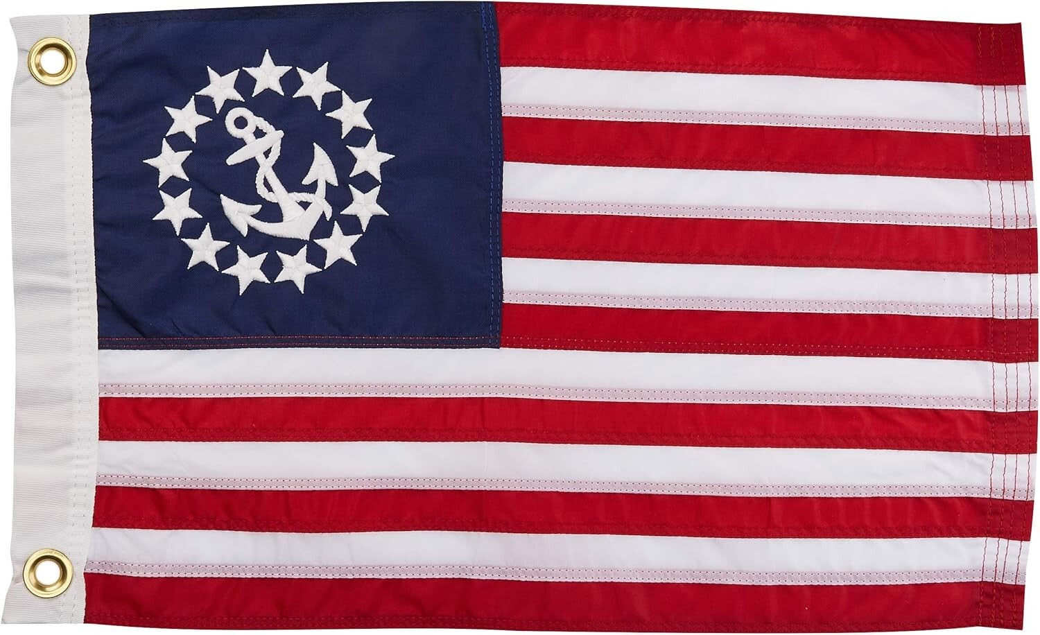 All-Weather 24x36 Inch Yacht Ensign Flag - Embroidered Stars and Stripes