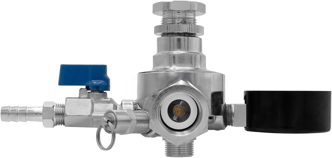 Versatile Keg Regulator with Safety Relief Valve - Perfect for Home Brewing