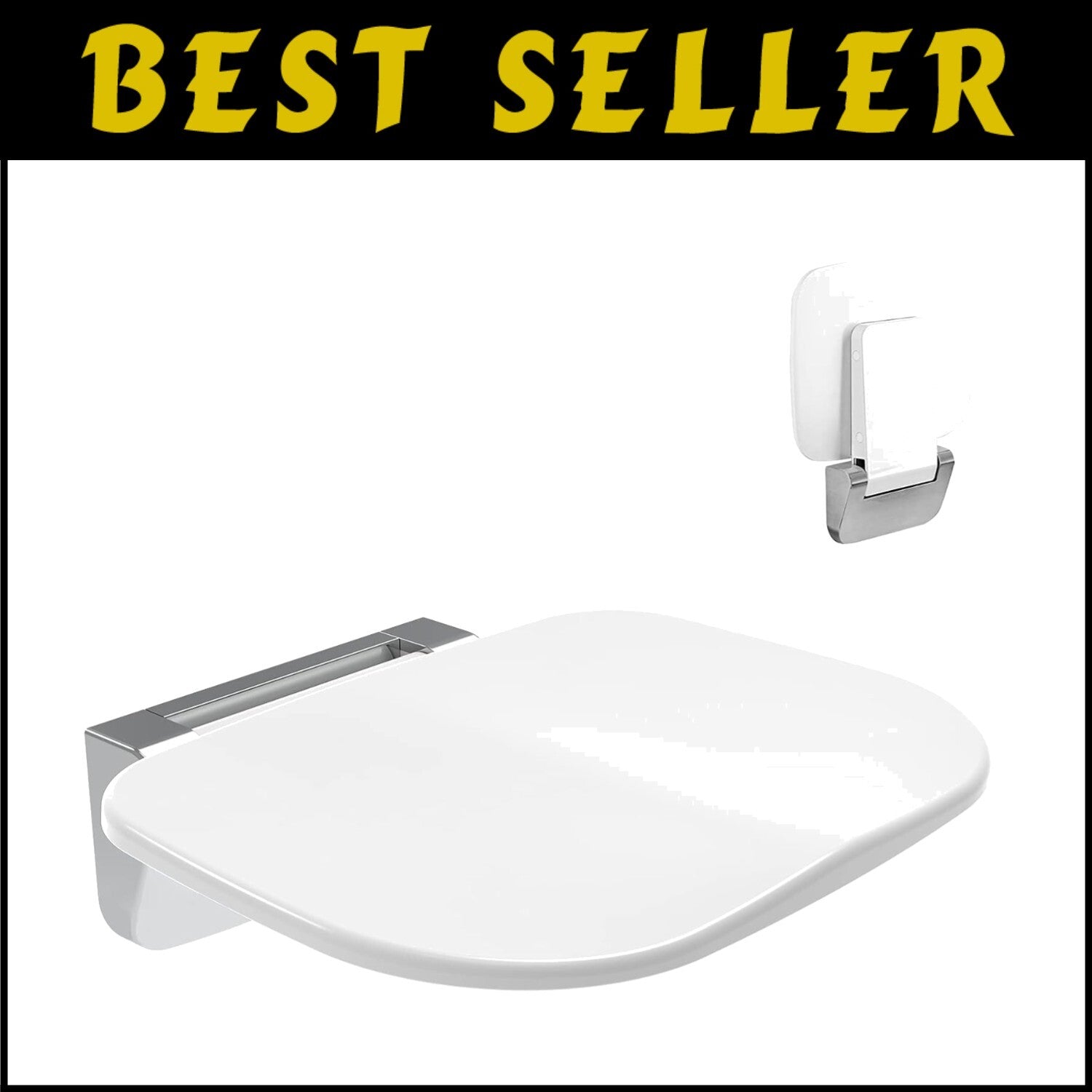 Durable Therapy Shower Chair - Wall-Mounted Foldable Seat for Elderly & Disabled