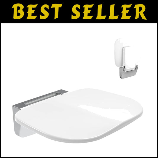 Durable Therapy Shower Chair - Wall-Mounted Foldable Seat for Elderly & Disabled