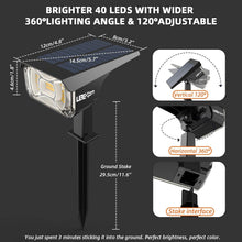 Load image into Gallery viewer, 10 Pack Waterproof Solar LED Landscape Lights with Adjustable Brightness