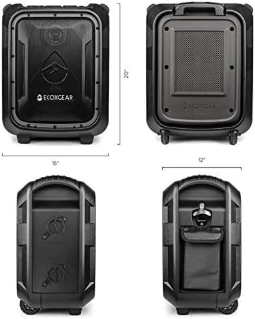 100W EcoBoulder+ Waterproof Bluetooth Speaker with PA System - Portable & Rugged