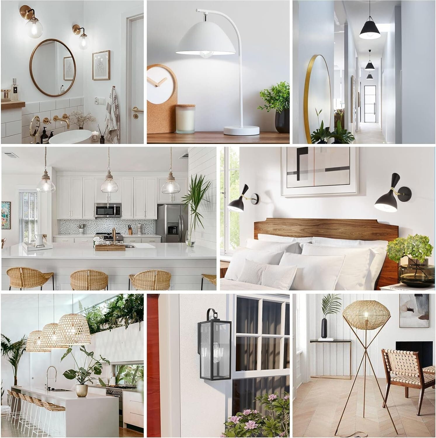 E26 Base 20-Pack Dimmable Vintage LED Bulbs - 6W 850 Lumens Daylight White Light