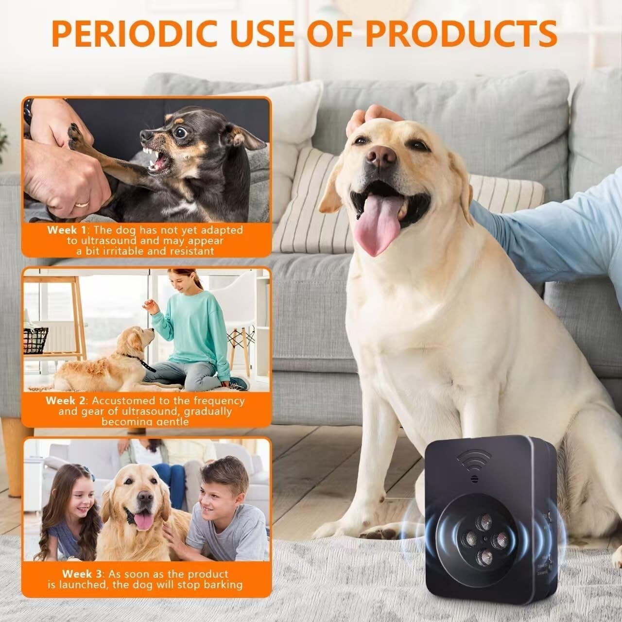 Durable USB Rechargeable Dog Barking Control Device - Indoor/Outdoor Use