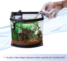 Load image into Gallery viewer, Acrylic Desk Aquarium Kit - 2.5 Gallon LED Fish Tank with SmartClean System